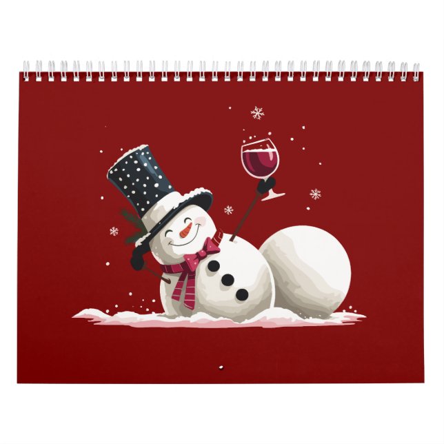 Snowman With Wine Christmas Gift Xmas Holiday  Kalender (Titelbild)