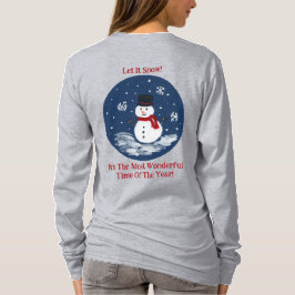 Snowman Wonderful Time Year PERSONALIZE T-Shirt