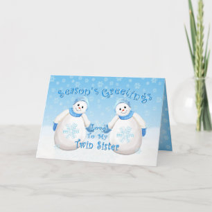 Snowman Wonderland für Twin Sister Card Feiertagskarte