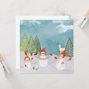 SNOWMAN & WOODLAND FREUNDE IN WINTERWONDERLAND