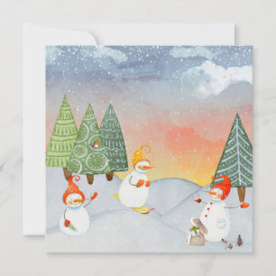 SNOWMAN & WOODLAND FREUNDE IN WINTERWONDERLAND