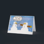 Snowman Working Out Logs Grußkarte Feiertagskarte<br><div class="desc">Grußkarte Weihnachten Weihnachten Weihnachtsmann Schneemann Snowmen Sonniger Winterurlaub</div>