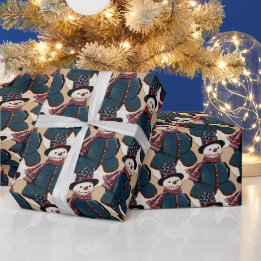 Snowman Wrapping Paper Geschenkpapier