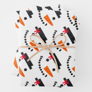 Snowman Wrapping Paper Geschenkpapier Set