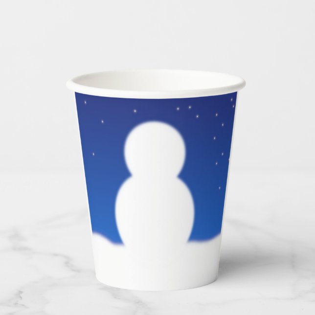 Snowman Zeichne dir Weihnachten ins Gesicht Pappbecher (Vorderseite)