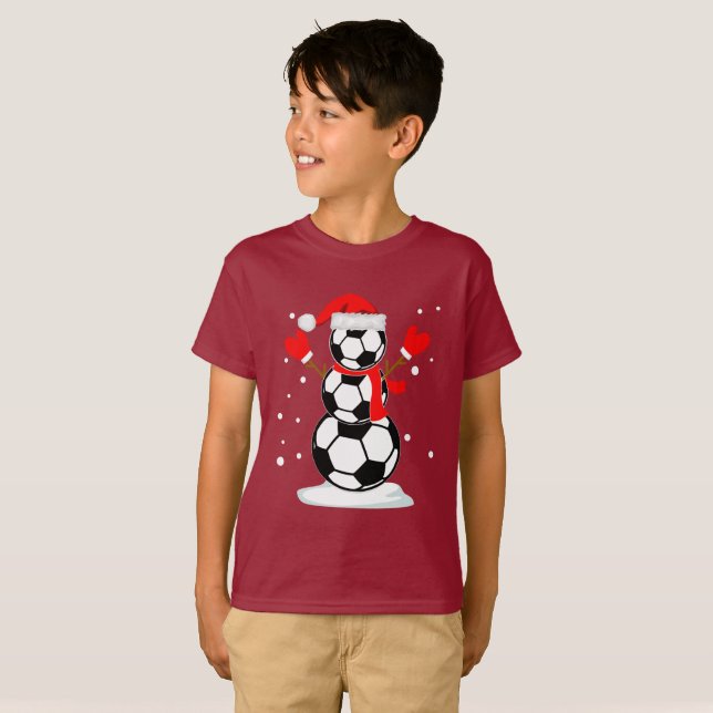 Snowmanfußball T - Shirt-lustiges T-Shirt (Vorne ganz)