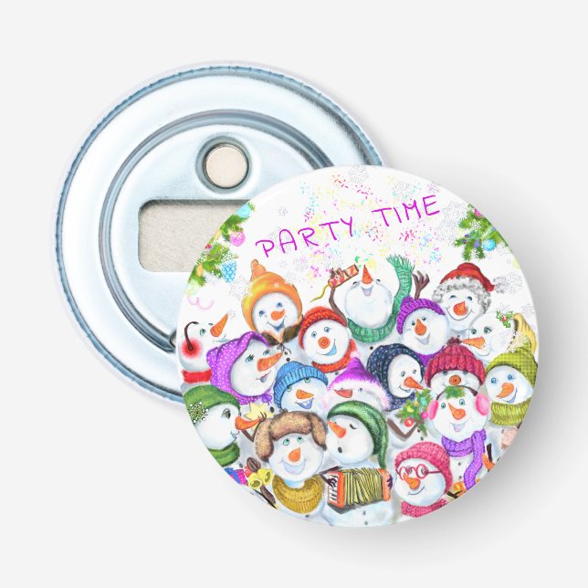 Snowmans Christmas Bottle Opener Geschenk Flaschenöffner (Vorderseite)