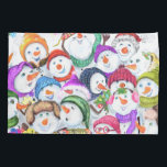 Snowmans Christmas Kissen Case Geschenk Kissenbezug<br><div class="desc">Happy Snowmans Frohe Weihnachts-Party Funny Zeichnend Cartoon Snowman Celebration - Wählen / Fügen Sie Ihre einzigartige Text / Schriftart / Farbe - Make Your Special Gift - Neu vergrössern und verschieben oder entfernen und fügen Sie Elemente / Bild mit Anpassungs-Tool! - Zeichn und Design von MIGNED. Sie können meine Designs...</div>