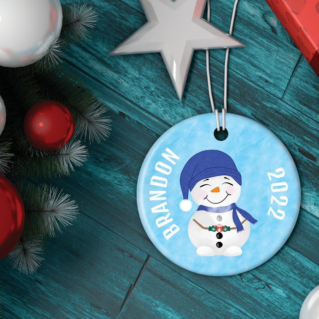 Snowmans Kakao Wunderweihnachtsbaum Keramik Ornament (Von Creator hochgeladen)