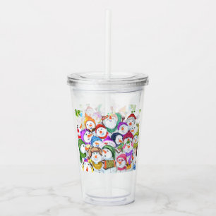 Snowmans Weihnachts Acrylic Tumbler Gift Acryltrinkbecher