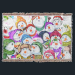 Snowmans Weihnachtsbaum Blanket Geschenk Decke<br><div class="desc">Happy Snowmans Frohe Weihnachts-Party Funny Zeichnend Cartoon Snowman Celebration - Wählen / Fügen Sie Ihre einzigartige Text / Schriftart / Farbe - Make Your Special Gift - Neu vergrössern und verschieben oder entfernen und fügen Sie Elemente / Bild mit Anpassungs-Tool! - Zeichn und Design von MIGNED. Sie können meine Designs...</div>