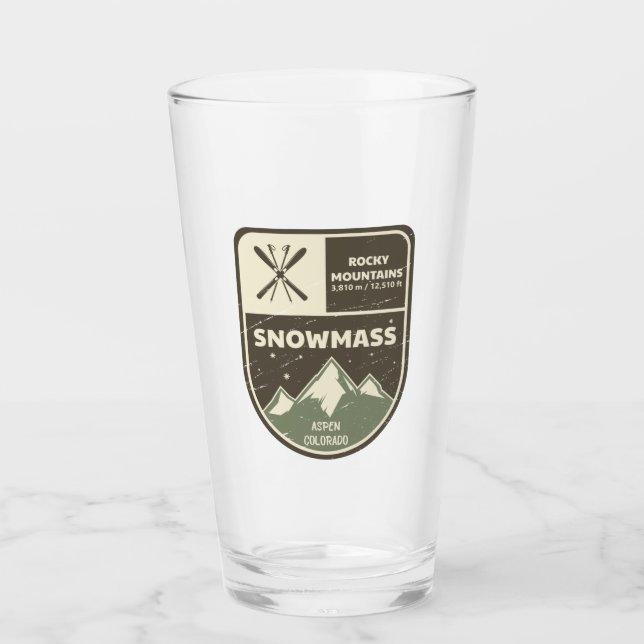 Snowmass Aspen Rocky Mountains Colorado Glas (Vorderseite)