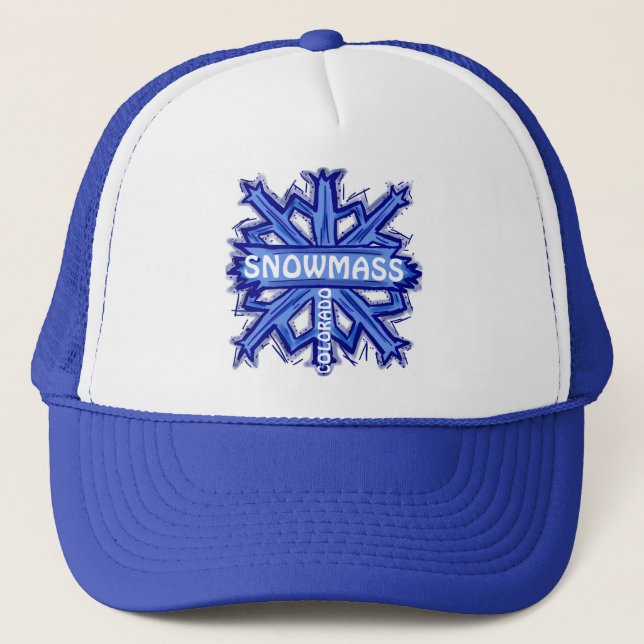 Snowmass Colorado snowflake art casquette (Devant)