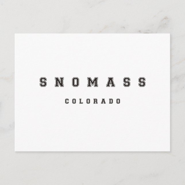 Snowmassenkolorado Postkarte (Vorderseite)
