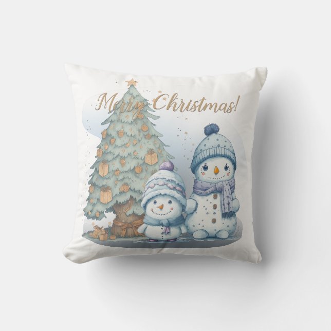 Snowmen - BH Weihnachten Kissen (Vorderseite)