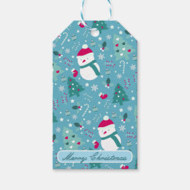 Snowmen, Candy Canes & Festive Holiday Design Geschenkanhänger
