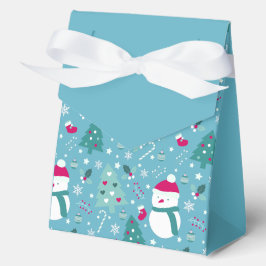 Snowmen, Candy Canes & Festive Holiday Pattern Geschenkschachtel