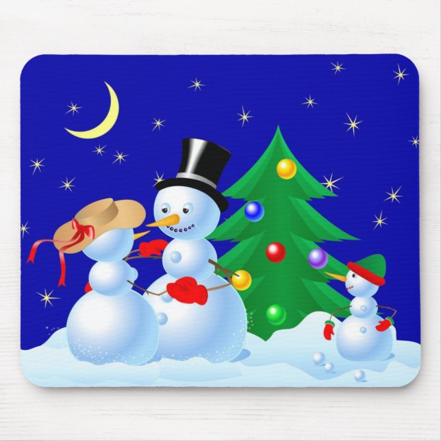 Snowmen Dancing Mousepad (Vorne)