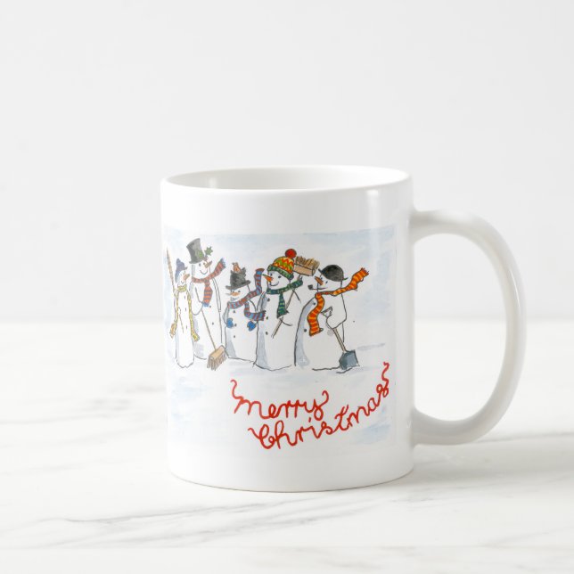 Snowmen de Noël Ringer Mug (Droite)