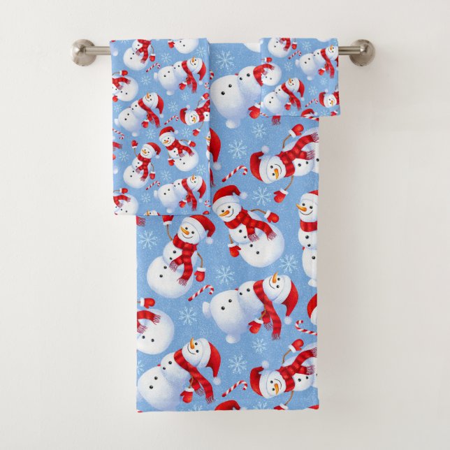 Snowmen de Noël, Snowflakes et Sucres de canne (En situation)