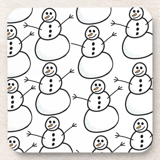 Snowmen Getränkeuntersetzer (Vorderseite)
