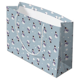 Snowmen Große Geschenktasche Geschenktüte