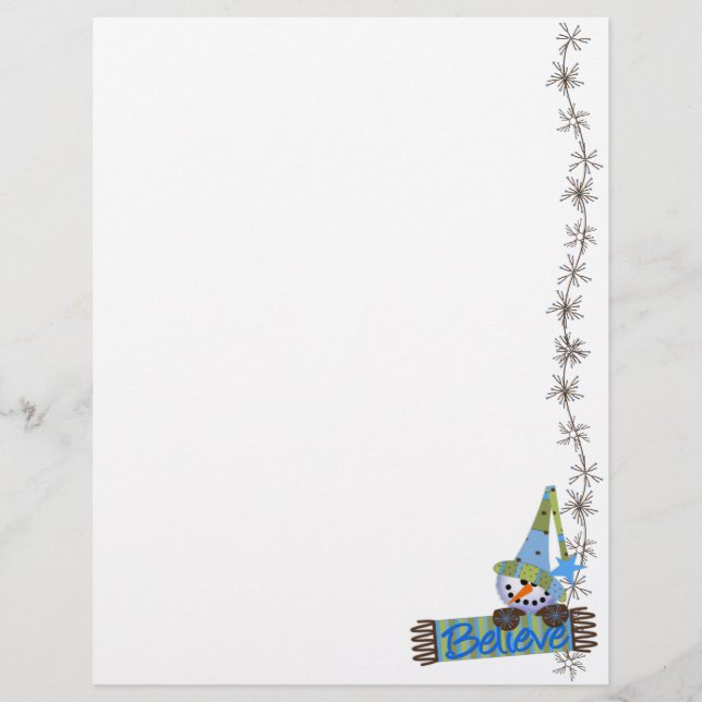 Snowmen Holiday Letterhead (Vorderseite)