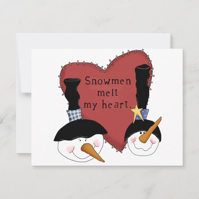 Snowmen Melt mein Herz Tshirts und Geschenke (Vorderseite)