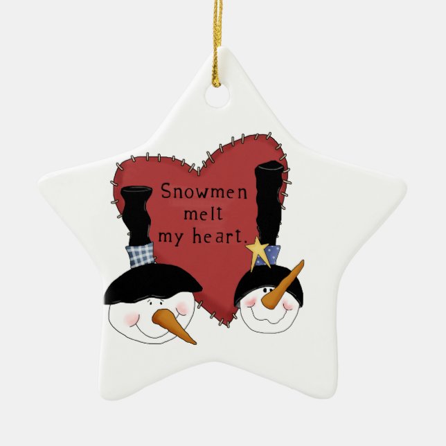 Snowmen Melt My Heart Holiday Ornament (Vorne)