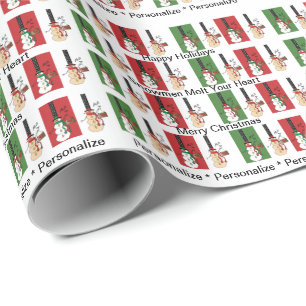 Snowmen Melt   Weihnachten Geschenkpapier