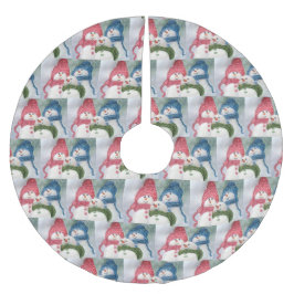 SNOWMEN POLYESTER WEIHNACHTSBAUMDECKE