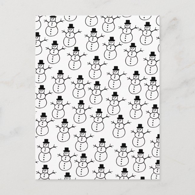 Snowmen Postcard Postkarte (Vorderseite)