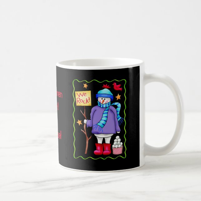Snowmen Rule Name Personalisiert Snowman Art Kaffeetasse (Rechts)