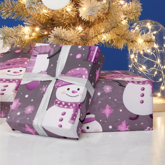 Snowmen Schneeflocken Weihnachtsschmuck Weihnachte Geschenkpapier (Feiertage)
