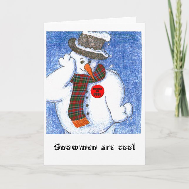 Snowmen sind cool feiertagskarte (Vorderseite)