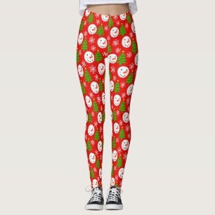 Snowmen Weihnachten Feierliches Muster Leggings
