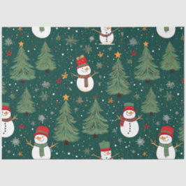 Snowmen Weihnachtsbaumen Schneeflocken Weihnachten Seidenpapier