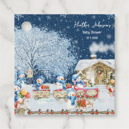 Snowmen Weihnachtsdusche Geschenkanhänger