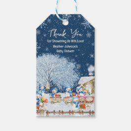 Snowmen Weihnachtsdusche Geschenkanhänger