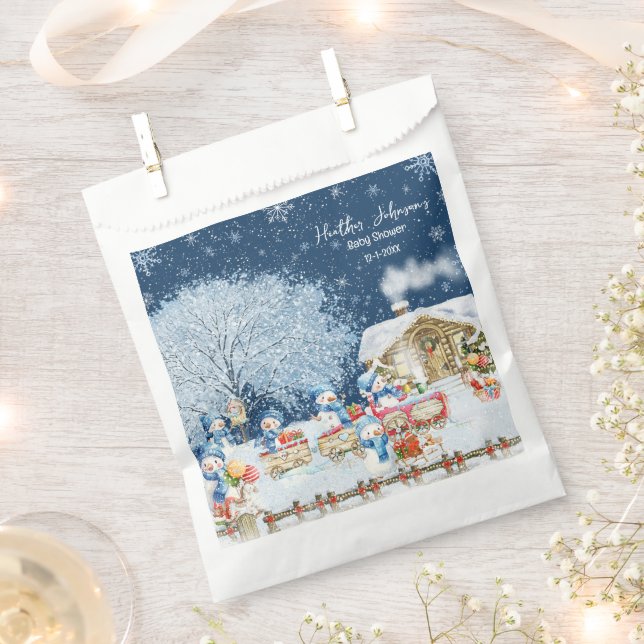 Snowmen Weihnachtsdusche Geschenktütchen (Ausgeschnitten)