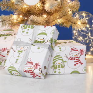 Snowmen Weihnachtsschmuck Geschenke Weiße Weihnach Geschenkpapier