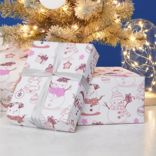 Snowmen Weihnachtsschmuck Geschenke Weiße Weihnach Geschenkpapier