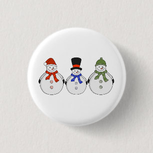 Snowmen Winter kommt Button