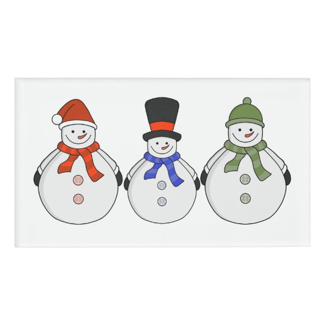 Snowmen Winter kommt Namenschild (Vorderseite)