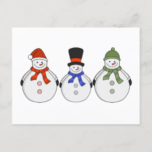 Snowmen Winter kommt Postkarte