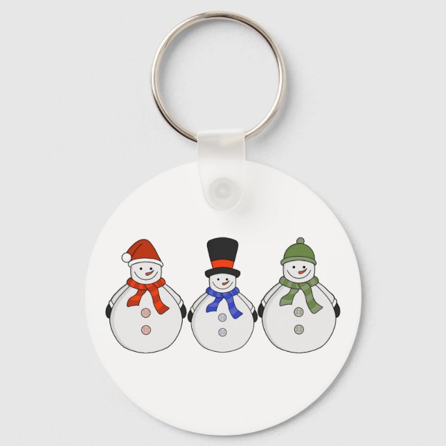 Snowmen Winter kommt Schlüsselanhänger (Vorderseite)