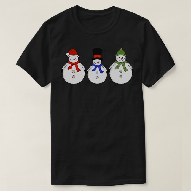 Snowmen Winter kommt T-Shirt (Design vorne)