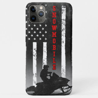 SNOWMOBILE AMERIKANISCHE FLAGGE SCHWARZ  Case-Mate iPhone HÜLLE