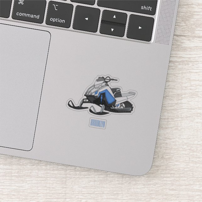 Snowmobile cartoon illustration aufkleber (Ausschnitt)