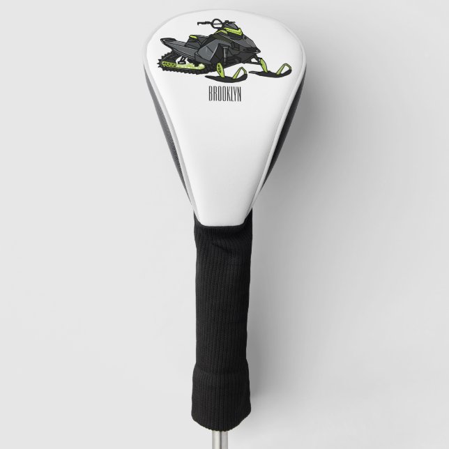 Snowmobile cartoon illustration  golf headcover (Vorderseite)